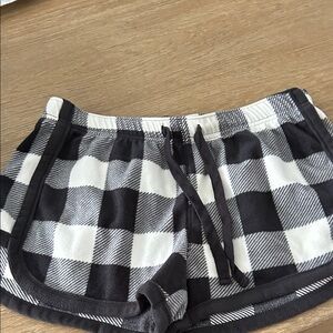 Aeropostale size small black plaid flannel  night shorts